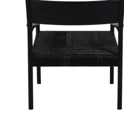 Fauteuil en bois de manguier noir et jonc de mer 66,5 x 72,5 x 74 cm Cullinan - Pomax