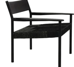 Fauteuil en bois de manguier noir et jonc de mer 66,5 x 72,5 x 74 cm Cullinan - Pomax