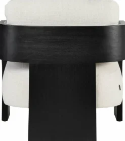 Fauteuil en bois noir et écru Maravi - Versmissen