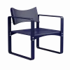 Fauteuil en bouleau laqué bleu 65,5x60x74cm 270F - Verpan