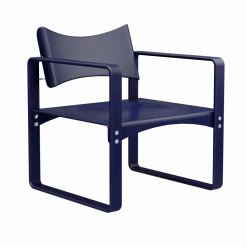 Fauteuil en bouleau laqué bleu 65,5x60x74cm 270F - Verpan