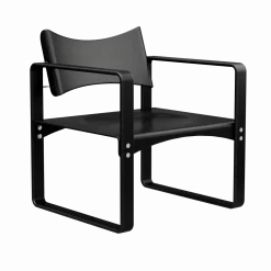 Fauteuil en bouleau laqué noir 65,5x60x74cm 270F - Verpan
