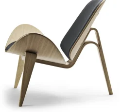 Fauteuil en chêne blanc huilé et assise fiord 171 74cm CH07 - Carl Hansen & Søn
