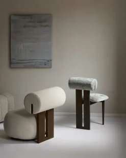Fauteuil en chêne fumé et rembourrage en tissu Barnum Col 24 Hippo Lounge - NORR11
