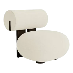 Fauteuil en chêne fumé et rembourrage en tissu Barnum Col 24 Hippo Lounge - NORR11