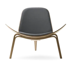 Fauteuil en chêne huilé et assise en cuir fiord 171 74cm CH07 - Carl Hansen & Søn