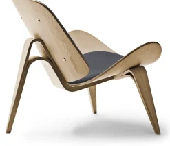 Fauteuil en chêne huilé et assise en cuir fiord 171 74cm CH07 - Carl Hansen & Søn