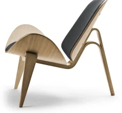Fauteuil en chêne huilé et assise en cuir fiord 171 74cm CH07 - Carl Hansen & Søn
