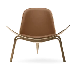 Fauteuil en chêne huilé et assise en cuir thor 307 74cm CH07 - Carl Hansen & Søn