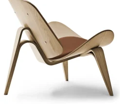 Fauteuil en chêne huilé et assise en cuir thor 307 74cm CH07 - Carl Hansen & Søn
