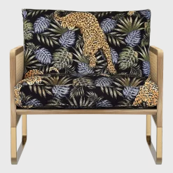 Fauteuil en chêne Jungle Leopard Cannage - RED Edition