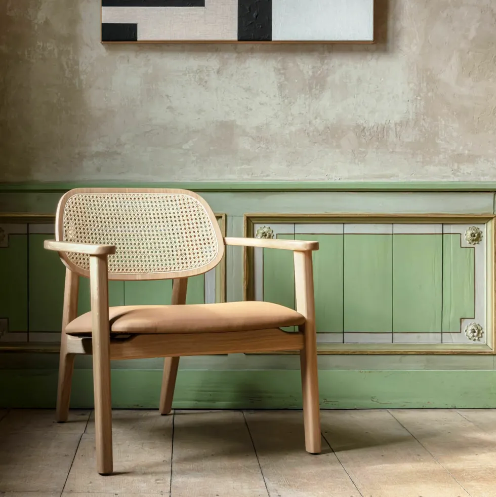 Fauteuil en chêne noir et cannage Titus - Vincent Sheppard