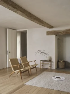 Fauteuil en chêne teinté noir et assise tressée noir 73cm CH25 - Carl Hansen & Søn