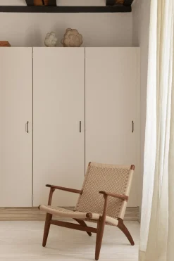 Fauteuil en chêne teinté noir et assise tressée noir 73cm CH25 - Carl Hansen & Søn