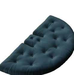 Fauteuil en coton bleu pétrole 85x95x70cm Nido - Karup Design