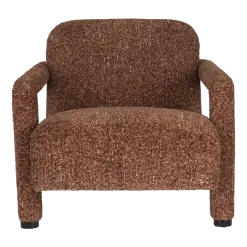 Fauteuil en coton rouge bordeaux 77x79x78cm Kent - Dutchbone
