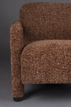 Fauteuil en coton rouge bordeaux 77x79x78cm Kent - Dutchbone