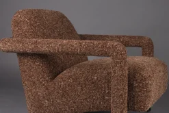 Fauteuil en coton rouge bordeaux 77x79x78cm Kent - Dutchbone