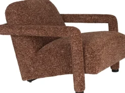 Fauteuil en coton rouge bordeaux 77x79x78cm Kent - Dutchbone