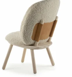 Fauteuil en frêne et laine de mouton Naïve - Emko