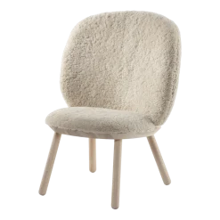 Fauteuil en frêne et laine de mouton Naïve - Emko