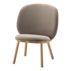 Fauteuil en frêne et tissu beige Naïve - Emko