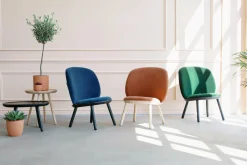 Fauteuil en frêne et tissu beige Naïve - Emko