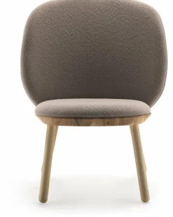 Fauteuil en frêne et tissu beige Naïve - Emko