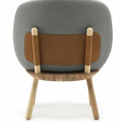 Fauteuil en frêne et tissu gris Naïve - Emko