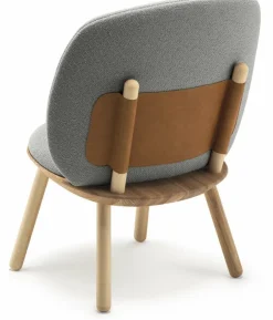 Fauteuil en frêne et tissu gris Naïve - Emko
