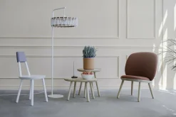Fauteuil en frêne et tissu gris Naïve - Emko