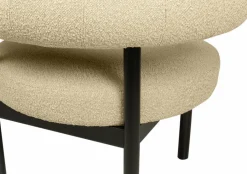 Fauteuil en hêtre noir et beige Sosis - Versmissen