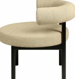 Fauteuil en hêtre noir et beige Sosis - Versmissen
