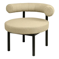 Fauteuil en hêtre noir et beige Sosis - Versmissen
