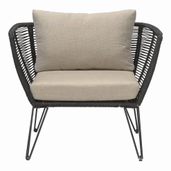 Fauteuil en métal noir outdoor Mundo - Bloomingville