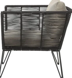 Fauteuil en métal noir outdoor Mundo - Bloomingville
