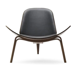 Fauteuil en noyer laqué et assise thor 301 74cm CH07 - Carl Hansen & Søn