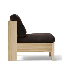 Fauteuil en pin et laine britannique peignée 65x72,5x62,5cm Icon - Form&Refine