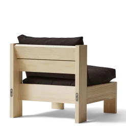 Fauteuil en pin et laine britannique peignée 65x72,5x62,5cm Icon - Form&Refine
