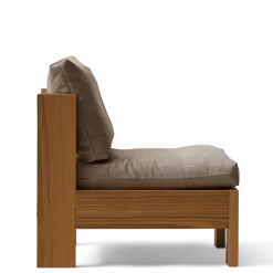 Fauteuil en pin foncé et laine britannique peignée marron 65x72,5x62,5cm Icon - Form&Refine