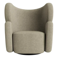 Fauteuil en pivotant en tissu bouclé Barnum Col 3 Big Big Chair - NORR11