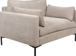 Fauteuil en polyester latte 125x82cm Summer Love - Zuiver