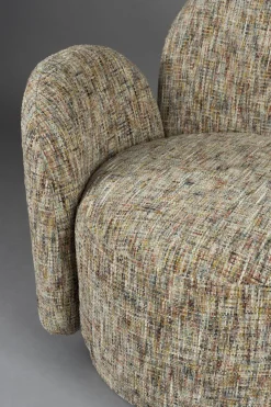 Fauteuil en polyester multicolore 74x76cm Rose - Dutchbone