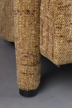 Fauteuil en polyester ocre 86x74x66cm Kent - Dutchbone