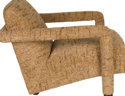 Fauteuil en polyester ocre 86x74x66cm Kent - Dutchbone