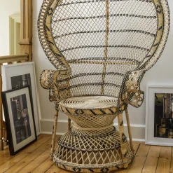 Fauteuil en rotin à croisillons Emmanuelle - KOK