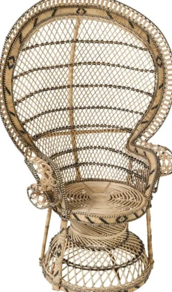 Fauteuil en rotin à croisillons Emmanuelle - KOK
