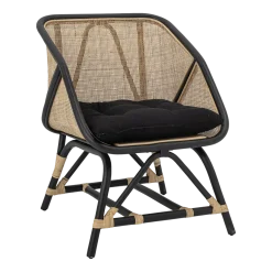 Fauteuil en Rotin noir Loue - Bloomingville