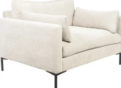 Fauteuil en tissu beige 101x125x82cm Summer Love - Zuiver