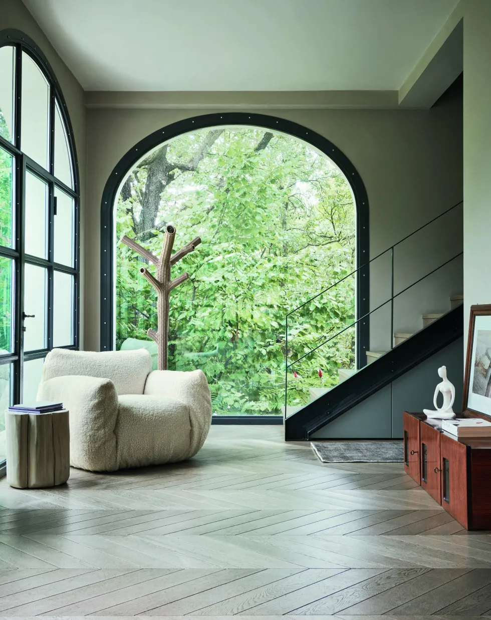 Fauteuil en tissu bleu snake Nuvola 05 - Gervasoni